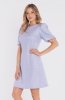Stylove S431 sukienka mini z bufiastymi rękawami błękitna 